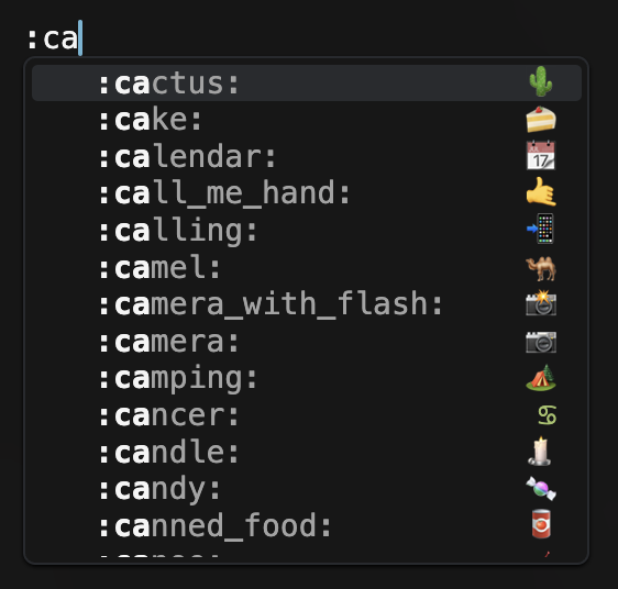 gemoji autocompletion