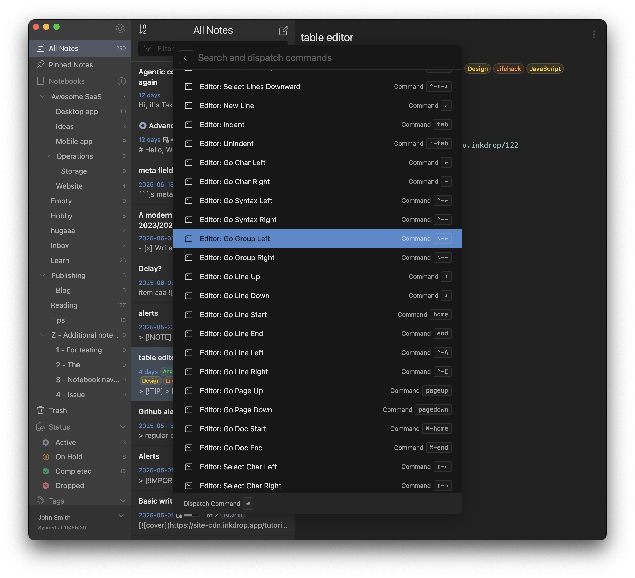 Telescope commands
